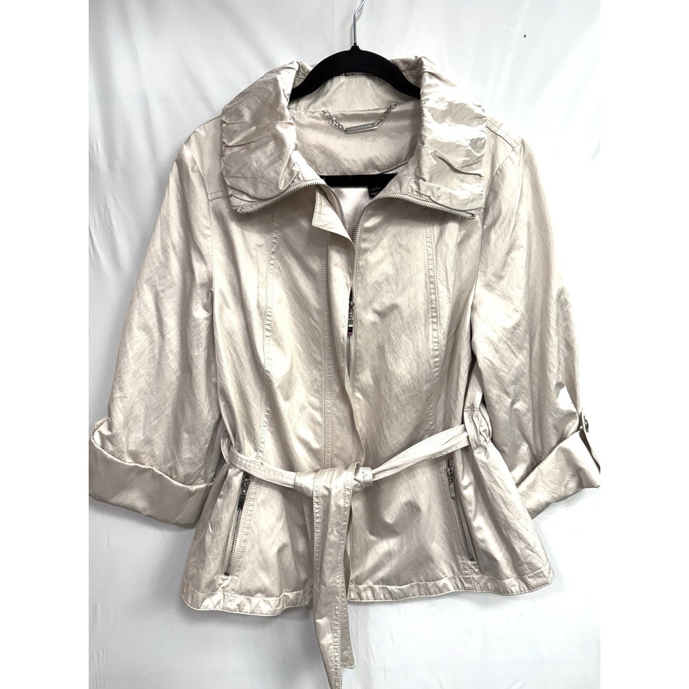 Light Cream Women's Belted Jacket